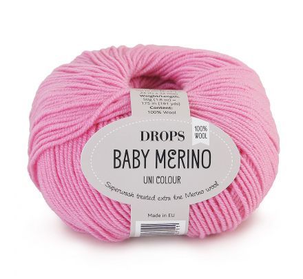DROPS Baby Merino Uni Colour - 07 roze - Wol & Garen