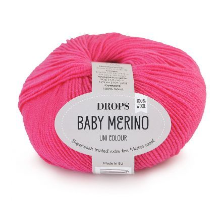 DROPS Baby Merino Uni Colour - 08 fuchsia - Wol & Garen