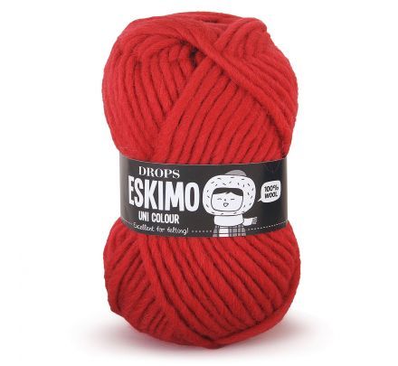 DROPS Snow / Eskimo Uni Colour - 08 robijnrood - Wol & Garen