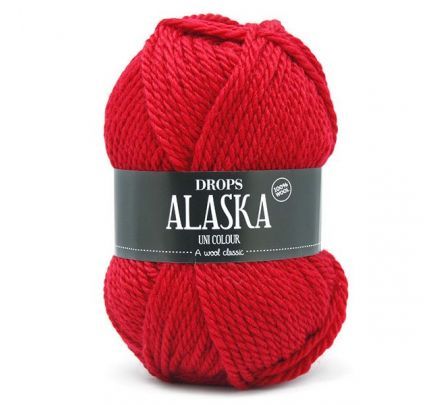 Drops Alaska 10 rood / kerstrood (Uni Colour) - Wol Garen