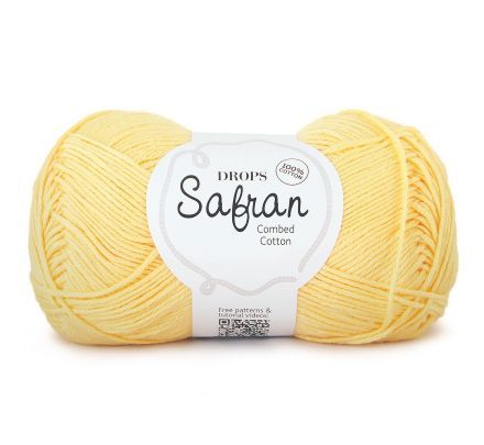 DROPS Safran Uni Colour - 10 vanille creme / maïsgeel - Katoen Garen