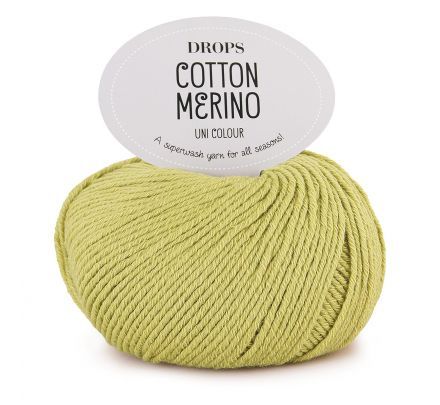 DROPS Cotton Merino Uni Colour - 10 pistache - Wol/Katoen Garen
