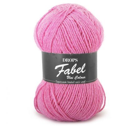 DROPS Fabel Uni Colour - 102 roze - Wol Garen