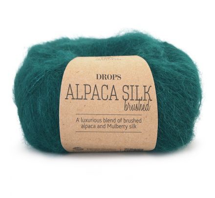 DROPS Brushed Alpaca Silk Uni Colour - 11 bosgroen - Wol Garen