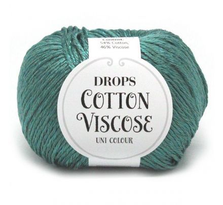 DROPS Cotton Viscose Uni Colour - 12 zeegroen - Katoen/Viscose Garen
