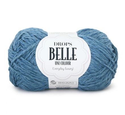 DROPS Belle Uni Colour - 13 donker denimblauw - Katoen Viscose Linnen Garen