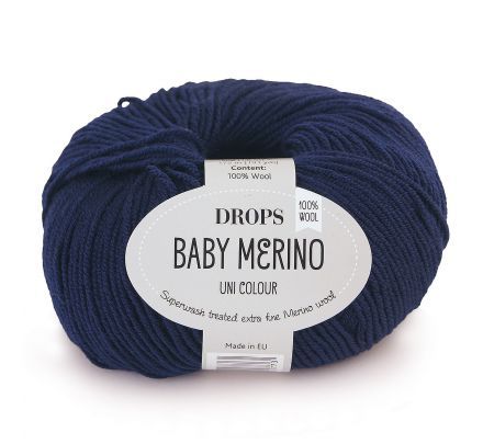 DROPS Baby Merino Uni Colour - 13 marineblauw - Wol & Garen