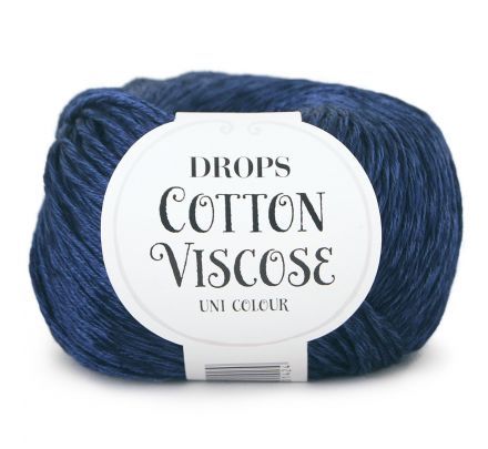 DROPS Cotton Viscose Uni Colour - 13 marineblauw - Katoen/Viscose Garen
