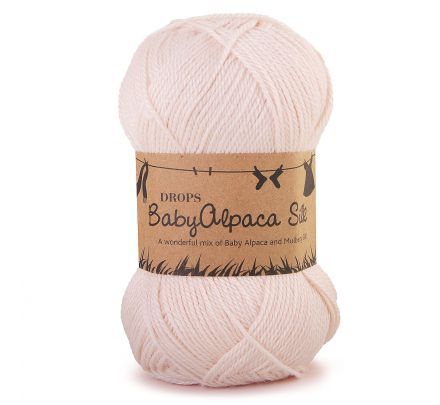 DROPS BabyAlpaca Silk Uni Colour - 1306 poeder - Wol & Garen