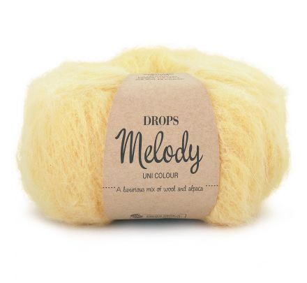 DROPS Melody Uni Colour - 14 vanillegeel - Alpaca Wol Garen