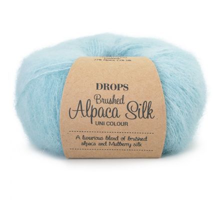 DROPS Brushed Alpaca Silk 15 licht zeegroen (Uni Colour) - Wol Garen