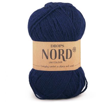 DROPS Nord Uni Colour - 15 marineblauw - Alpaca Wol Garen