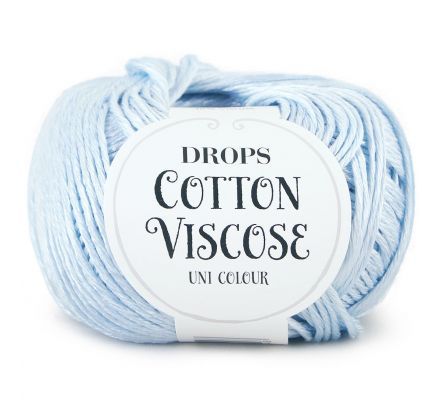 DROPS Cotton Viscose Uni Colour - 16 ijsblauw - Katoen/Viscose Garen