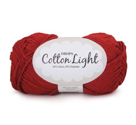 DROPS Cotton Light Uni Colour - 17 donkerrood - Katoen/Polyester Garen