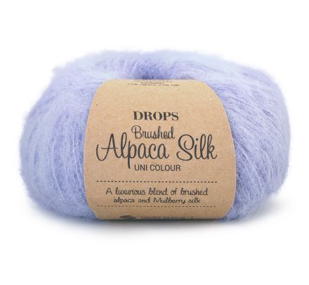 DROPS Brushed Alpaca Silk Uni Colour - 17 licht lavendelblauw - Wol Garen