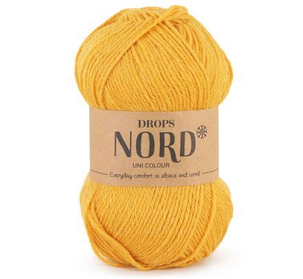 DROPS Nord Uni Colour - 18 okergeel - Alpaca Wol Garen