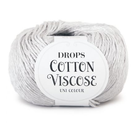 DROPS Cotton Viscose Uni Colour - 18 parelgrijs - Katoen/Viscose Garen