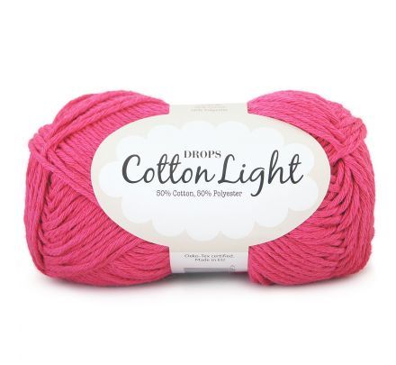 DROPS Cotton Light Uni Colour - 18 pink - Katoen/Polyester Garen