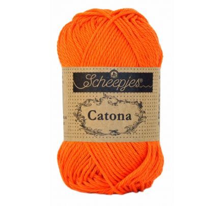 Scheepjes Catona 50 gram - 189 royal orange / oranje - Katoen Garen