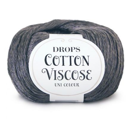 DROPS Cotton Viscose Uni Colour - 19 antraciet - Katoen/Viscose Garen