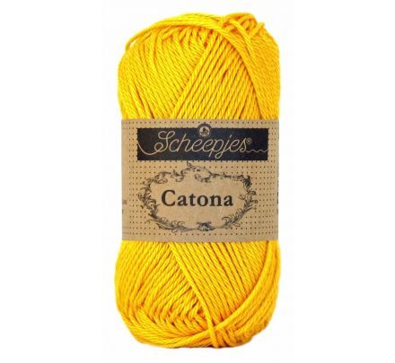 Scheepjes Catona 50 gram - 208 yellow gold / goudgeel - Katoen Garen