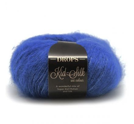 DROPS Kid-Silk Uni Colour - 21 kobaltblauw - Mohair Garen