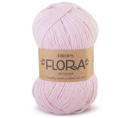 Drops Flora Uni Colour - 21 roze - Wol Garen