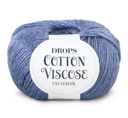 DROPS Cotton Viscose Uni Colour - 22 denimblauw - Katoen/Viscose Garen