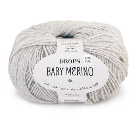 Drops Baby Merino 22 lichtgrijs / silver / parelgrijs (Mix) - Wol Garen