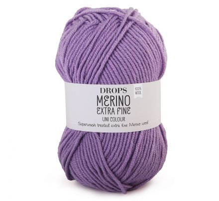 DROPS Merino Extra Fine Uni Colour - 22 lila - Wol & Garen