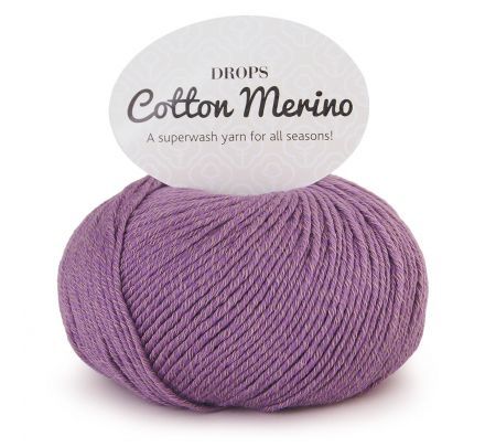 DROPS Cotton Merino Uni Colour - 23 lavendel - Wol/Katoen Garen