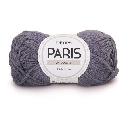 DROPS Paris Uni Colour - 24 donkergrijs - Katoen Garen