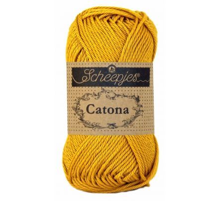 Scheepjes Catona 50 gram - 249 saffron / goud - Katoen Garen