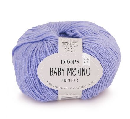 DROPS Baby Merino Uni Colour - 25 lavendelblauw - Wol & Garen