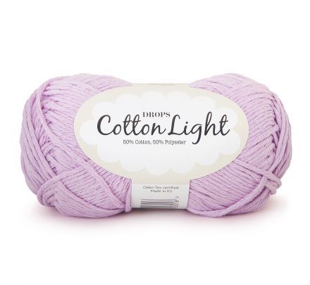 DROPS Cotton Light Uni Colour - 25 licht lila - Katoen/Polyester Garen