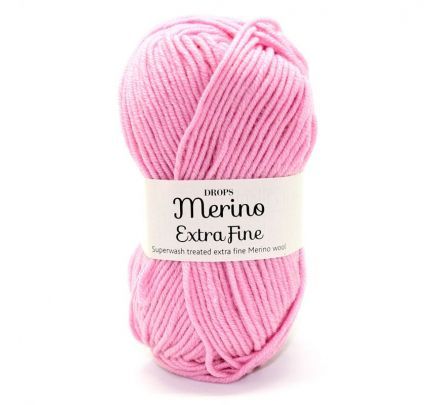 DROPS Merino Extra Fine Uni Colour - 25 roze - Wol Garen