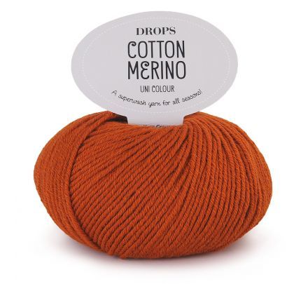 DROPS Cotton Merino Uni Colour - 25 roest - Wol/Katoen Garen