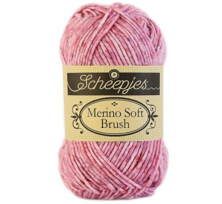 Scheepjes Merino Soft Brush - 256 van dyck / roze - Wol Garen
