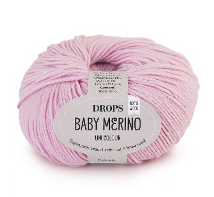DROPS Baby Merino Uni Colour - 26 licht oudroze - Wol & Garen