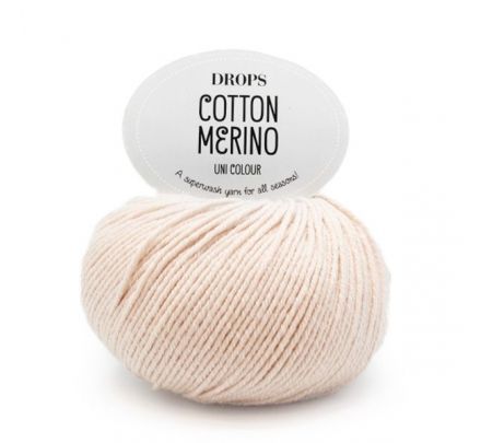 DROPS Cotton Merino Uni Colour - 28 poeder - Wol/Katoen Garen