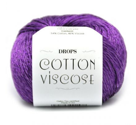 DROPS Cotton Viscose Uni Colour - 30 paars - Katoen/Viscose Garen