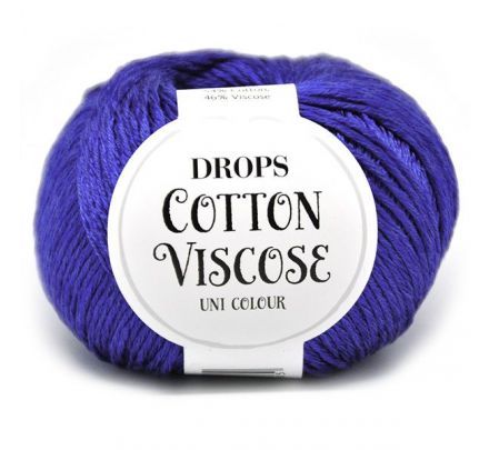 DROPS Cotton Viscose Uni Colour - 31 kobaltblauw - Katoen/Viscose Garen