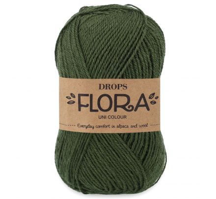 DROPS Flora 32 donkergroen (Uni Colour) - Wol Garen
