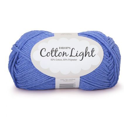 DROPS Cotton Light Uni Colour - 33 blauwe hyacint - Katoen/Polyester Garen