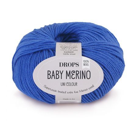 DROPS Baby Merino Uni Colour - 33 electroblauw - Wol & Garen