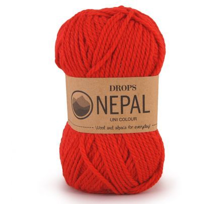 DROPS Nepal Uni Colour - 3620 rood - Wol & Garen