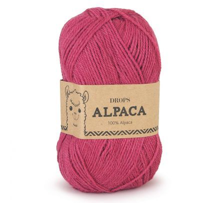 DROPS Alpaca Uni Colour - 3770 donkerroze - Wol & Garen