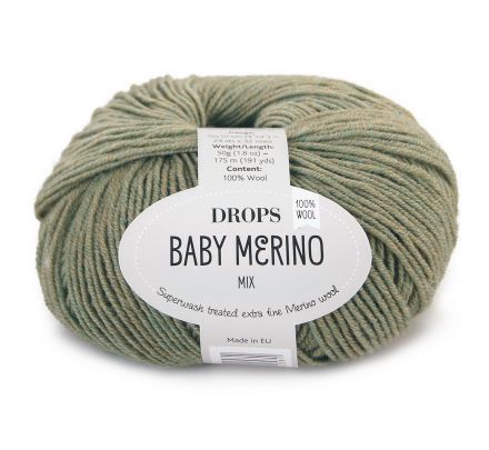 Drops Baby Merino 38 olijfgroen (Mix) - Wol Garen