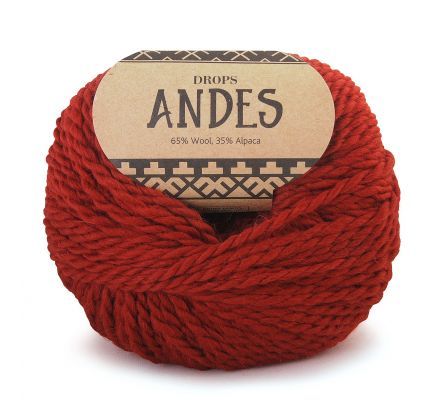 DROPS Andes Uni Colour - 3946 rood - Wol & Garen