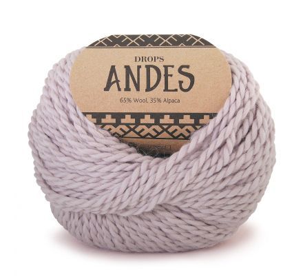 DROPS Andes Uni Colour - 4010 grijslila - Wol & Garen